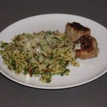Citronfrikadeller med spinatpasta